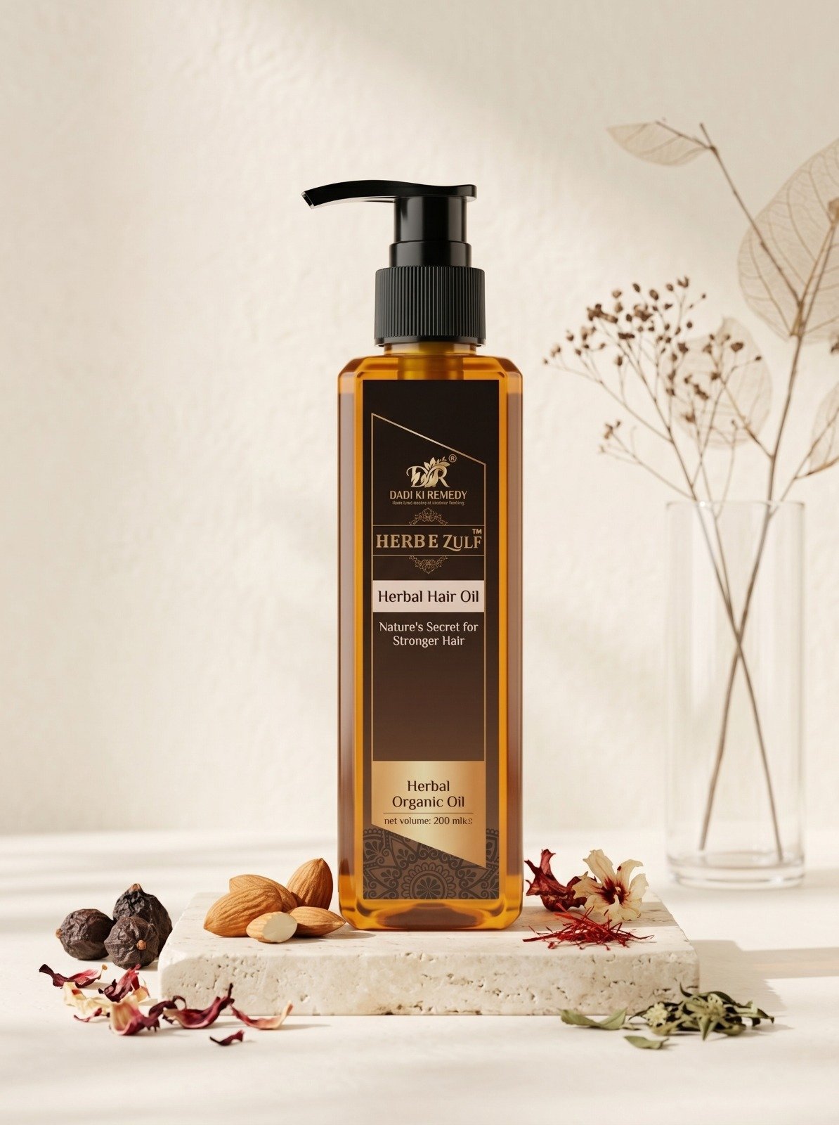 Herb-e-Zulf Luxury Glass Bottle Presentation